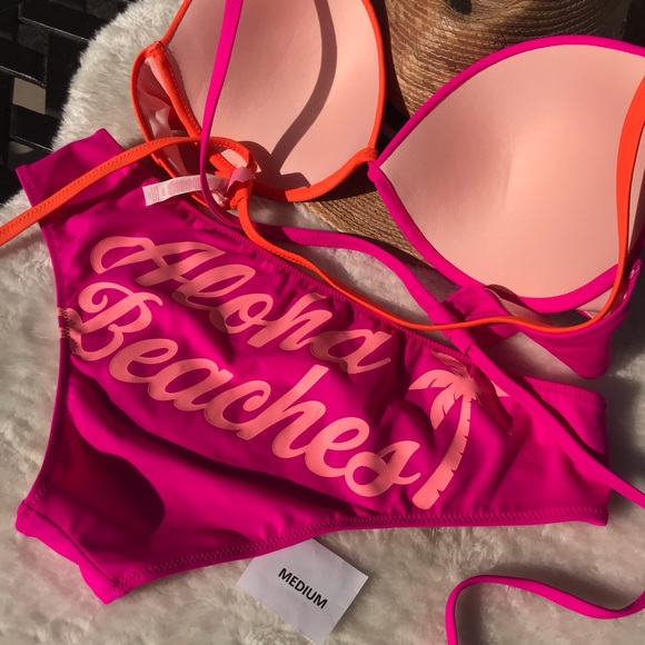 SOLD on posh USA xxx PINK VS bikini tangerine orange and pink - Picture 5 of 9